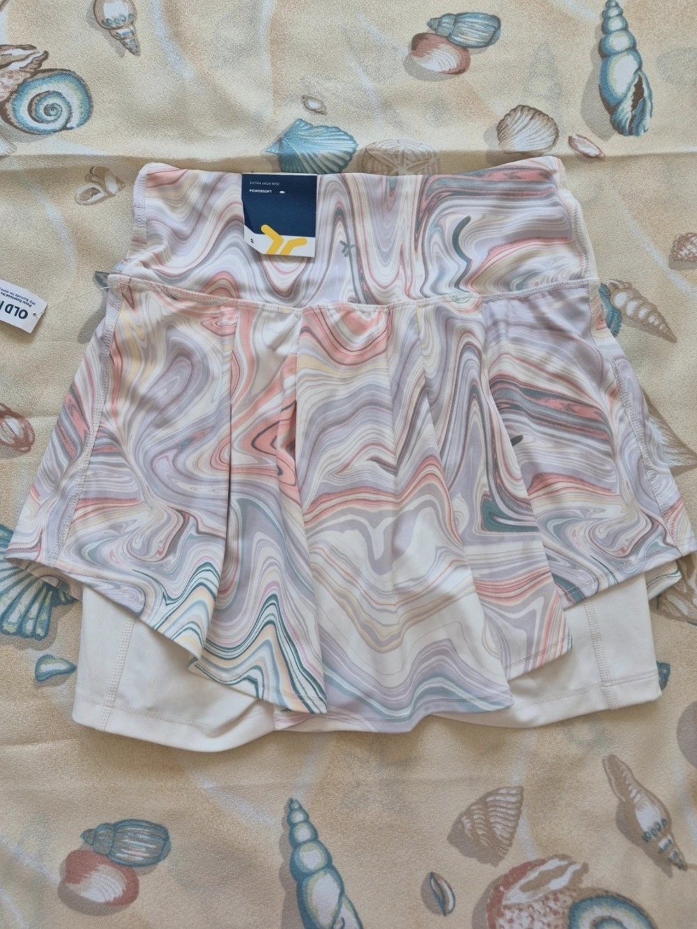 Old Navy Marble-Print Mini Skirt in Pastel Swirl